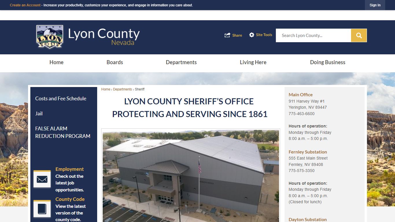 Sheriff | Lyon County, NV - Official Website